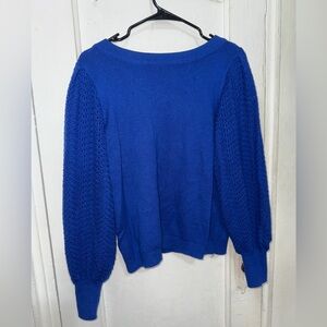 NWOT Charter Club Women's Royal Blue Sweater/sz Small